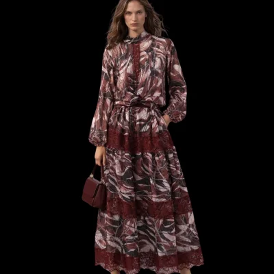 Blouse & Tiered Maxi Skirt