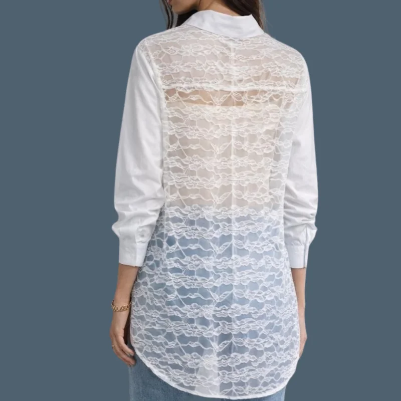 White Cotton Button-Down Shirt