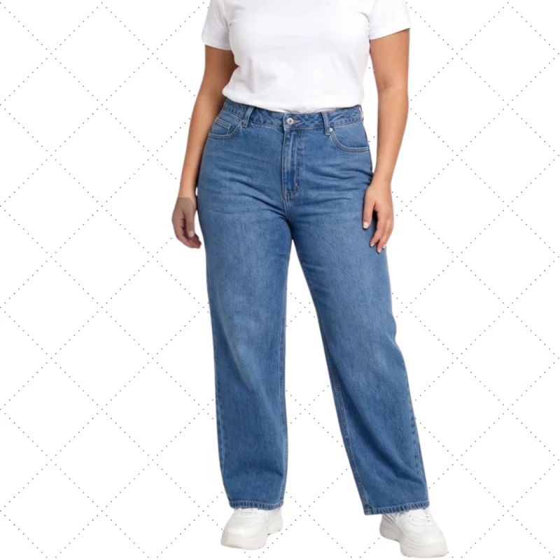 Classic Mid-Wash Straight-Fit Jeans